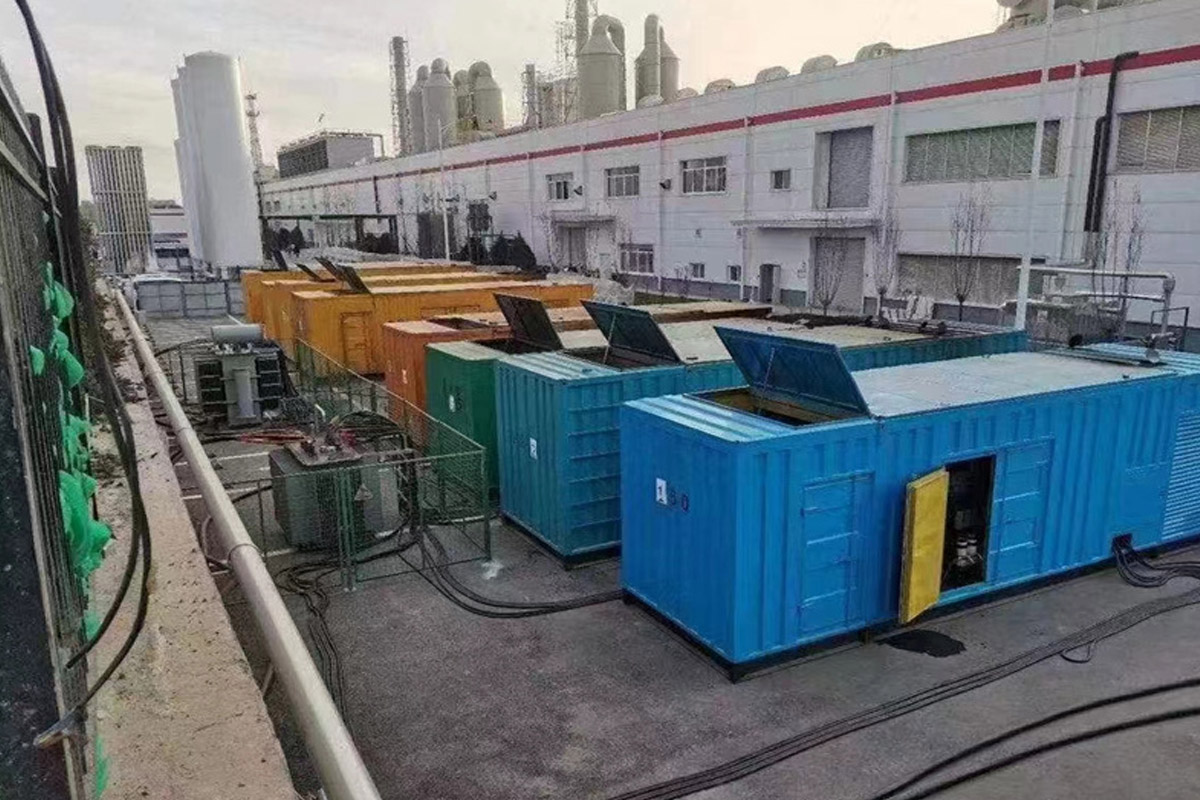 宝清发电机租赁施工现场
